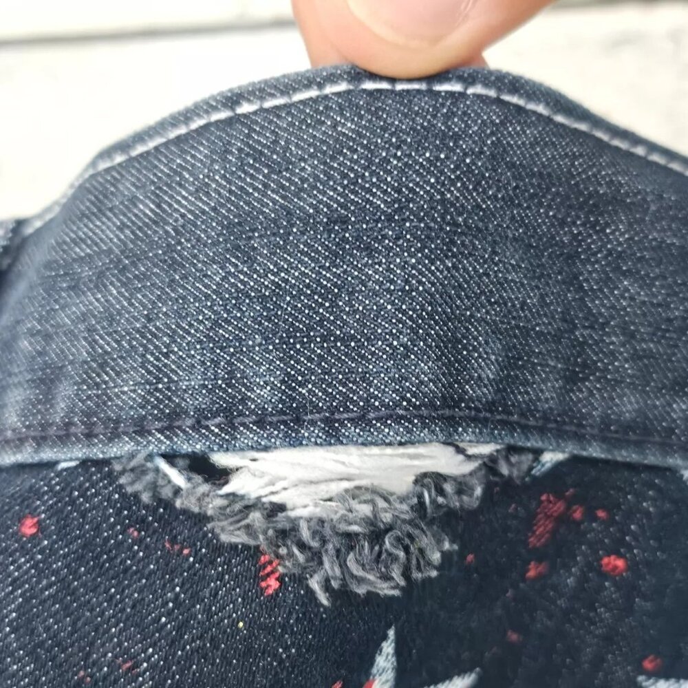 King Maker Men Shorts Blue White Star Patriot Straight Fit Shorts Bermuda Size40 - Picture 5 of 7